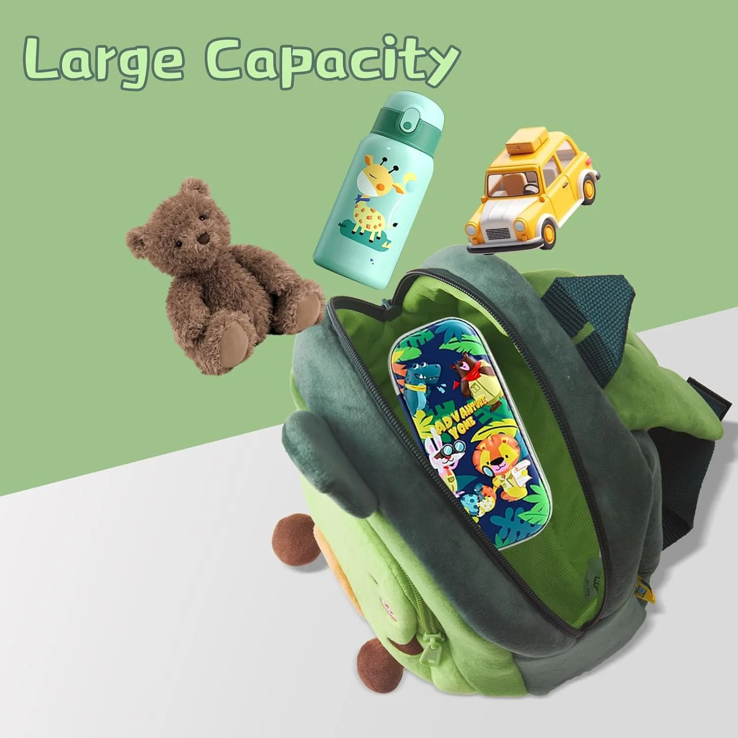 Kids Backpack for Boys Girls, Cute Toddler Backpack Preschool Kindergarten Child Bookbag, Mini Travel Bag for Ages 2-6 Year Old Birthday Gift