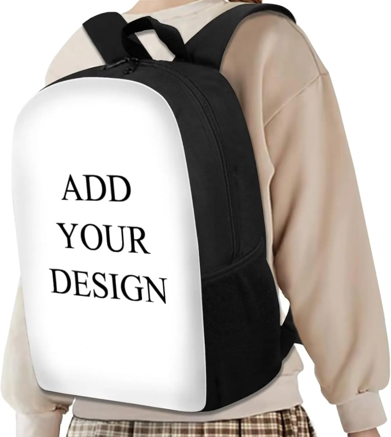 Kids Backpack Set of 3 School Bag Lunch Bag Pencil Case 17 Inche Bookbag You Can Add Your Photo Name Cute Kindergarten Backpacks for Teens Girls Elementary Students