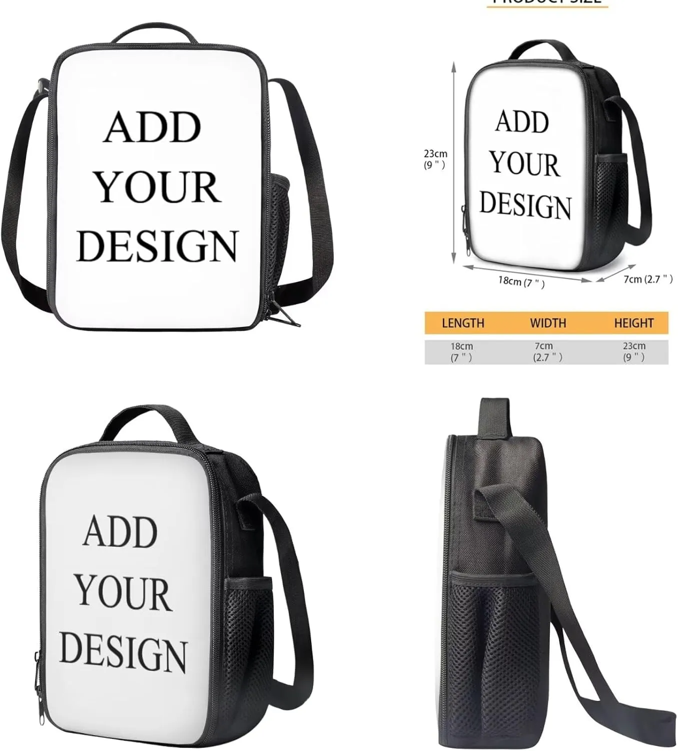 Kids Backpack Set of 3 School Bag Lunch Bag Pencil Case 17 Inche Bookbag You Can Add Your Photo Name Cute Kindergarten Backpacks for Teens Girls Elementary Students