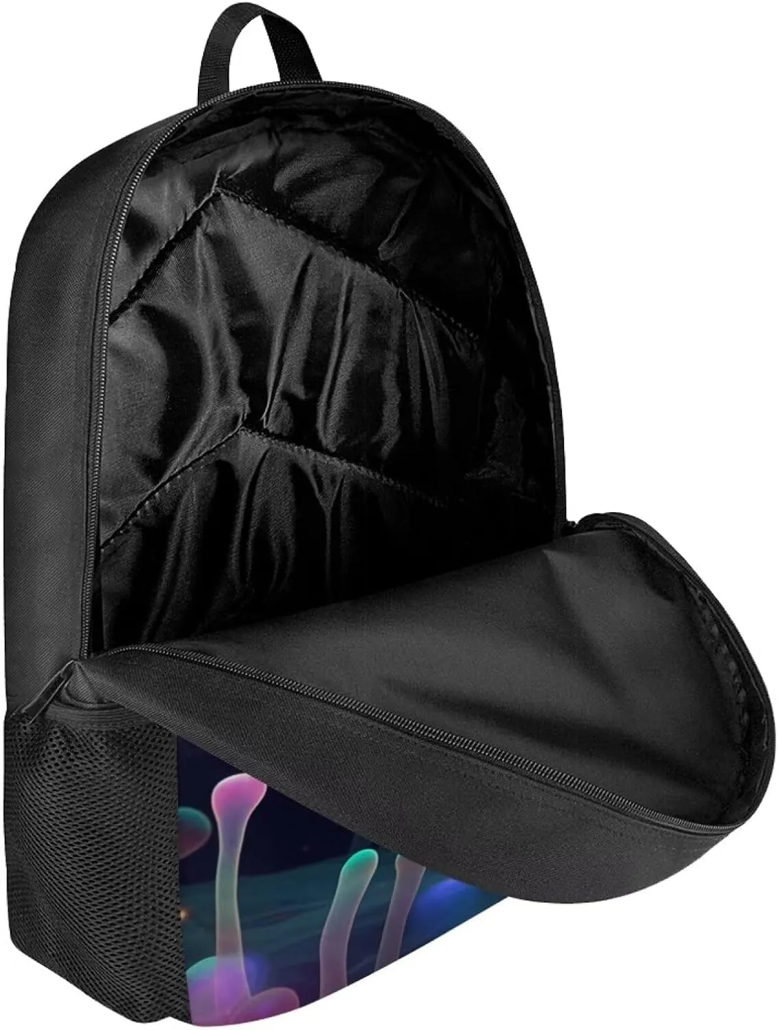 Kids Cute Animal School Backpack 17 Inch Black Lightweight Sturdy Soft Padded Clown Fish Backpack for Girls Boys Trendy Personalized Bookbag with Mesh Pocket Children Travel Outing Daypack