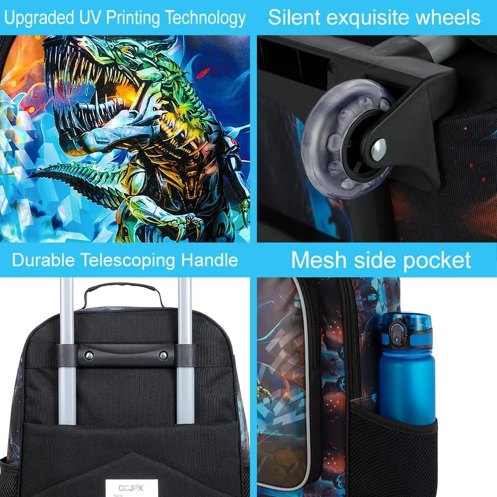 Kids Luggage for Boys and Girls, Cute Dinosaur Unicorn Rolling Wheels Suitcase for Toddler Children