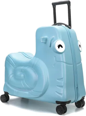 Kids Luggage, Kids Ride-on Luggage with Spinner Wheels Suitcase, Kid's Ride-On Suitcase Help Your Child Relax, Carry On Trolley Luggage with Password Lock, 22"