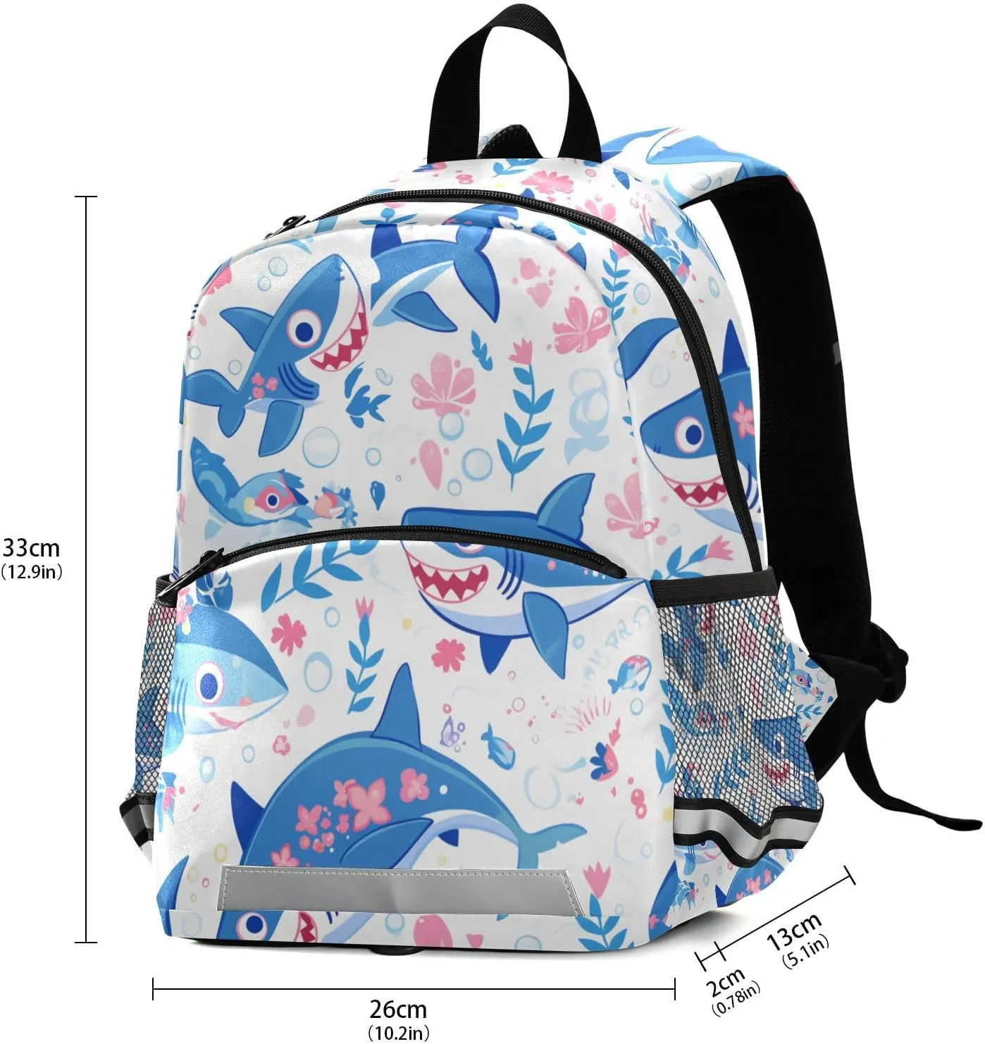 KLL Boys Backpacks, Ocean fish sea Masco, Waterproof Book Bag for School Cute Travel Daypack