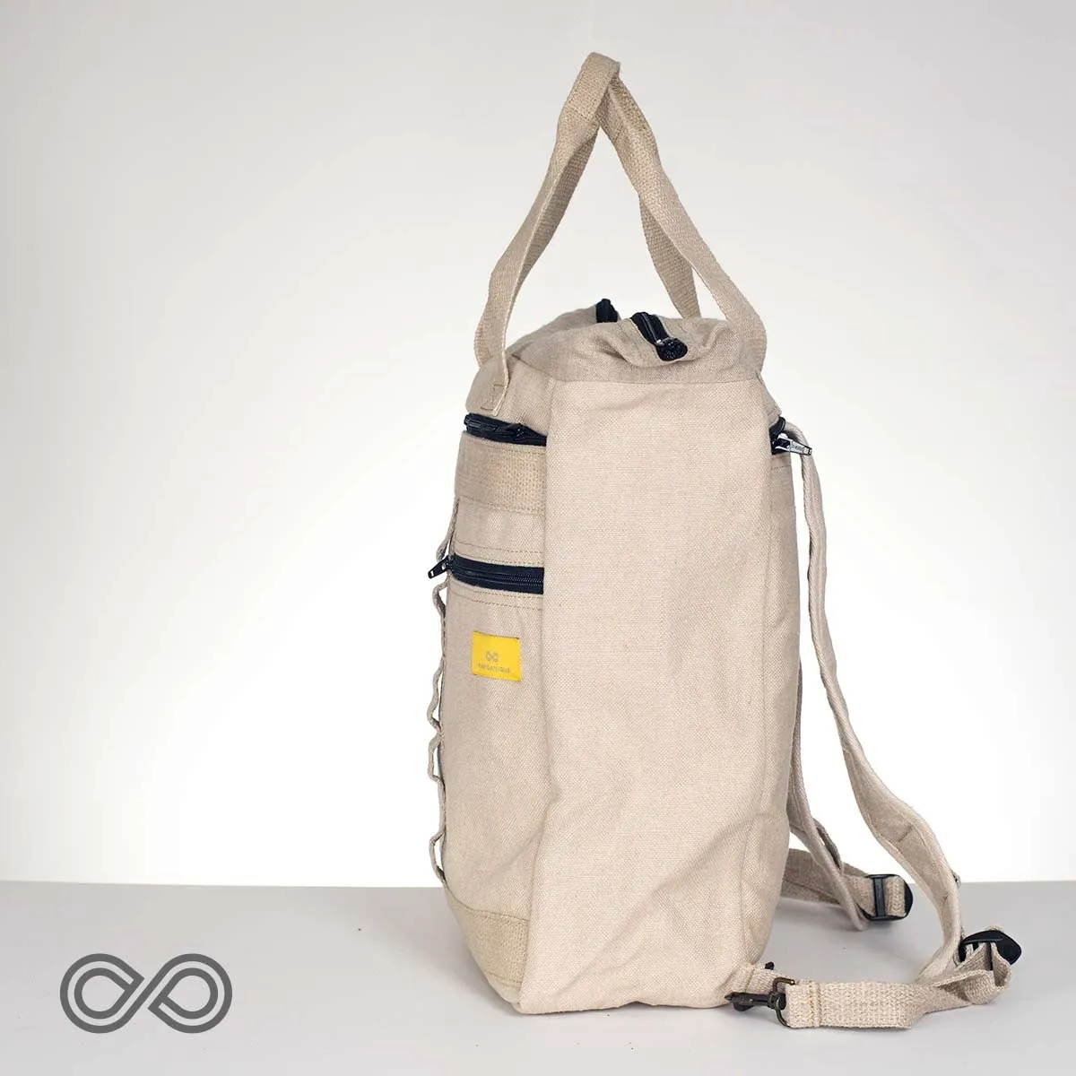 LAND SEA & SKY Organic Hemp 15" Laptop Convertible Tote - Backpack (15.5x12.5x5)
