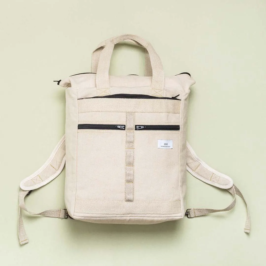 LAND SEA & SKY Organic Hemp 15" Laptop Convertible Tote - Backpack (15.5x12.5x5)