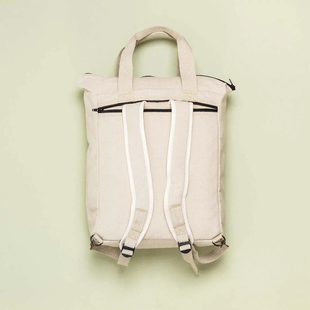 LAND SEA & SKY Organic Hemp 15" Laptop Convertible Tote - Backpack (15.5x12.5x5)