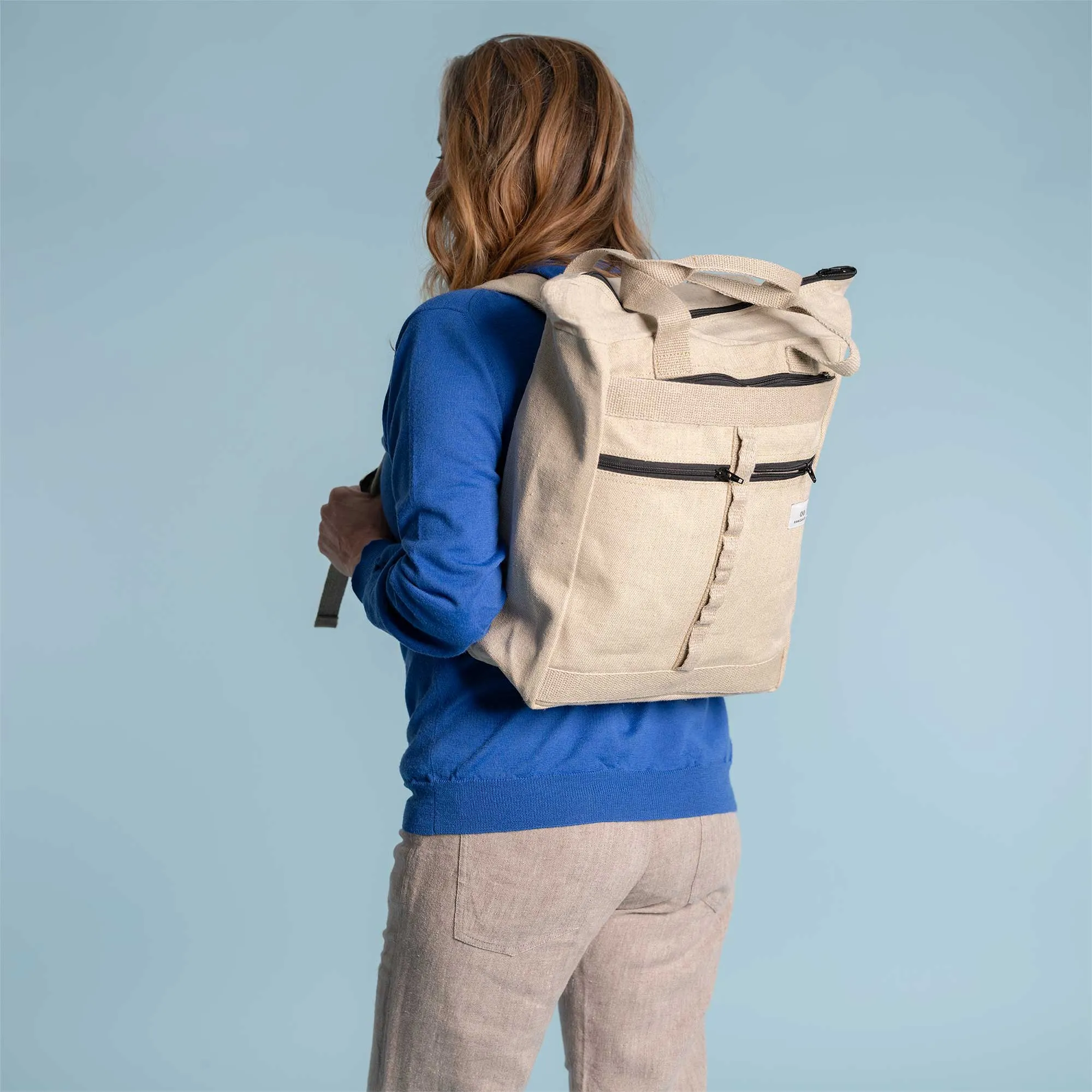 LAND SEA & SKY Organic Hemp 15" Laptop Convertible Tote - Backpack (15.5x12.5x5)