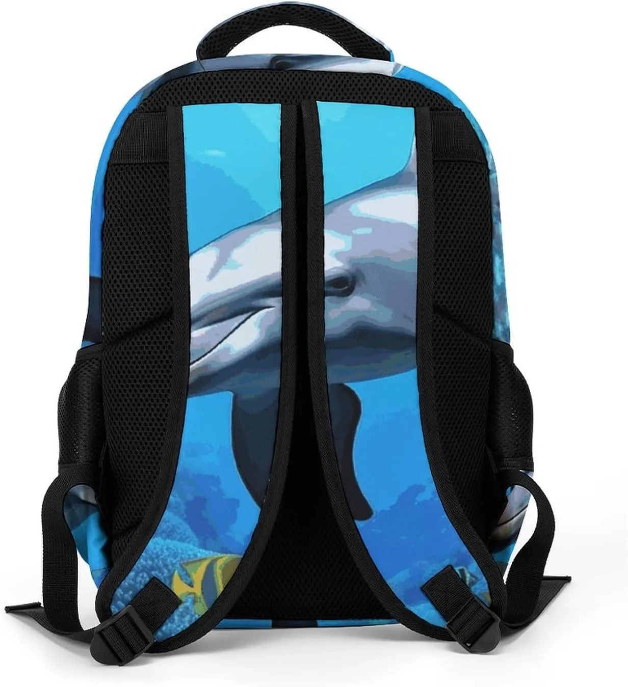 Laptop Backpack for Men Women Daypack Dolphin in The Coral Reef Computer Bag Travel Backpacks Laptop Bag