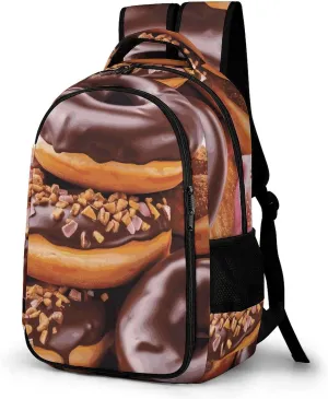 Laptop Backpack for Men Women Daypack Donuts Chocolate Computer Bag Travel Backpacks Laptop Bag