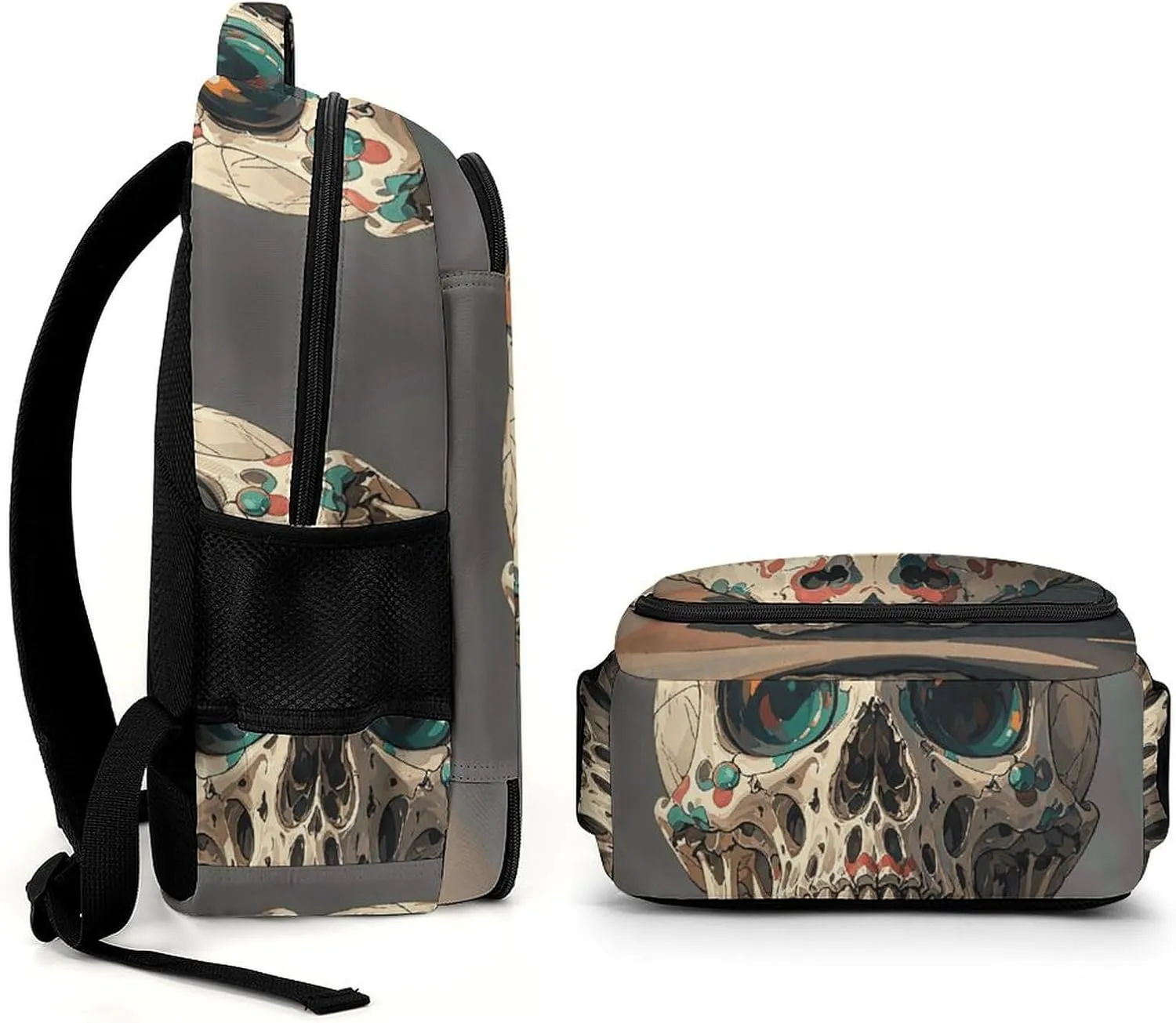Laptop Backpack for Men Women Daypack Skull Rock Roll Skeleton Bone Computer Bag Travel Backpacks Laptop Bag