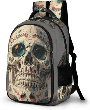 Laptop Backpack for Men Women Daypack Skull Rock Roll Skeleton Bone Computer Bag Travel Backpacks Laptop Bag