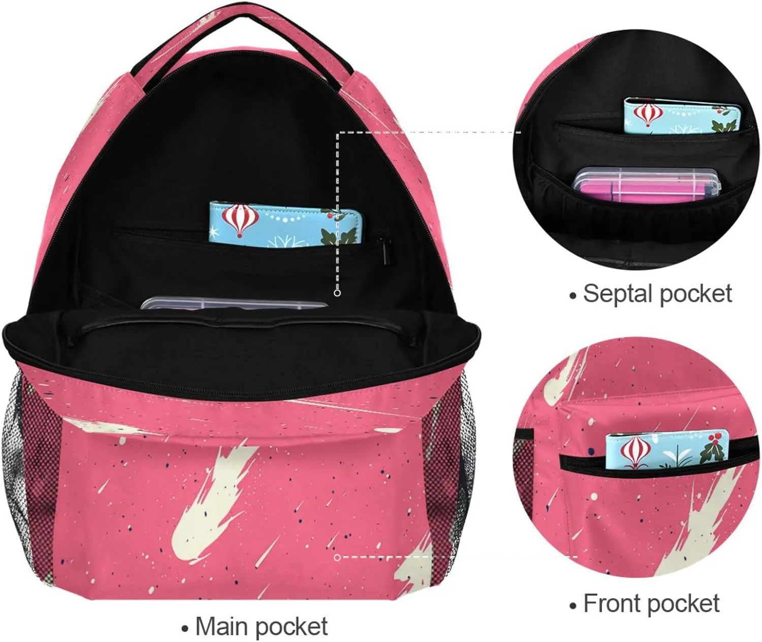 Laptop Backpack for Teens Boys Girls Fashion Travel Laptop Backpack with Chest Strap for Travel Trip Lightning Puffs Adventure Style