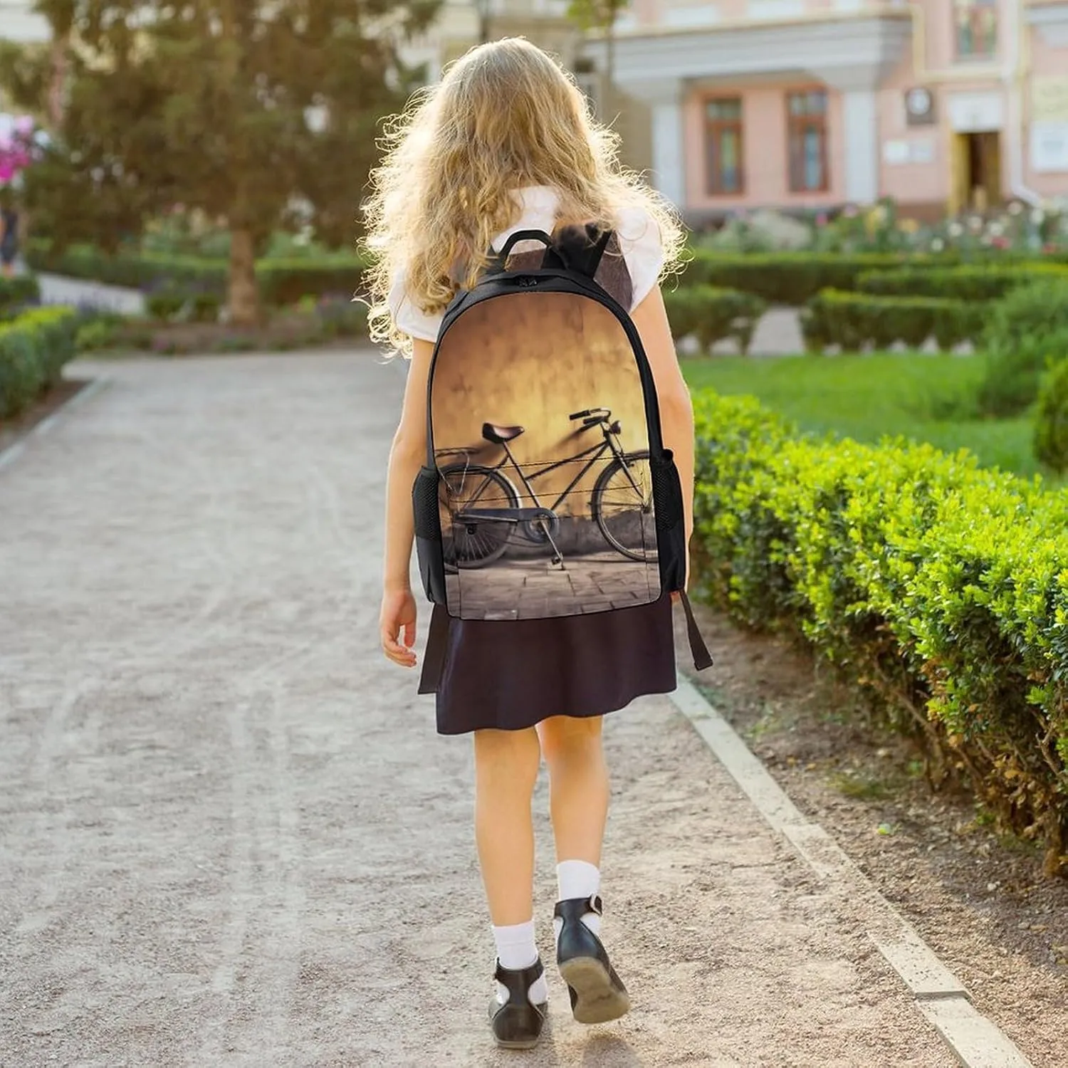 Laptop Backpack for Women Men Daypack Old Bicycle Backpacks Computer Bag Travel Laptop Bag Casual Work Bag