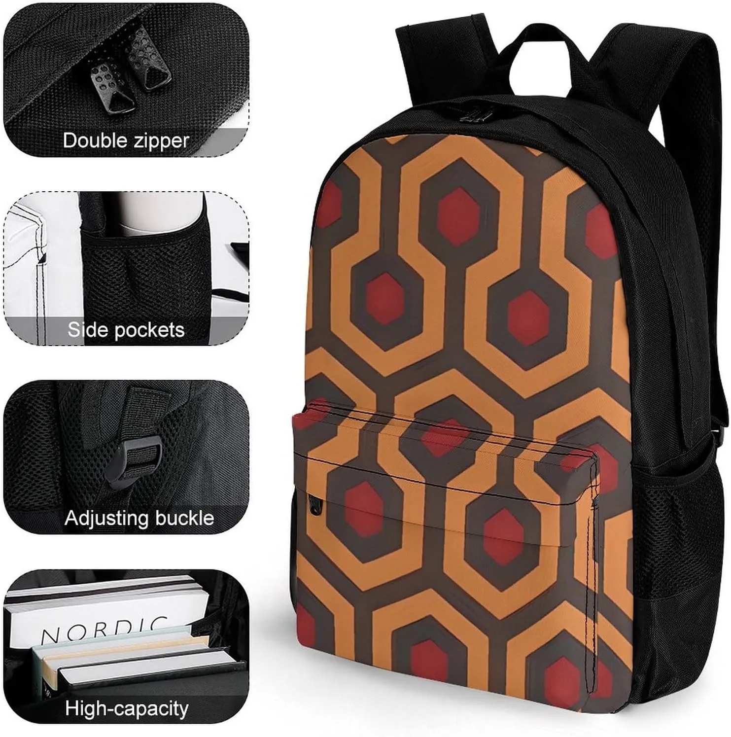 Laptop Backpack for Women Men Daypack Shining Overlook Backpacks Computer Bag Travel Laptop Bag Casual Work Bag
