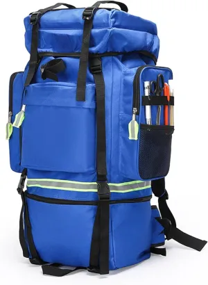 Large Capacity First Aid Kit, Wilderness Survival Trauma Backpack, Thickened Waterproof Wear-Resistant, Home/Travel(Blue)