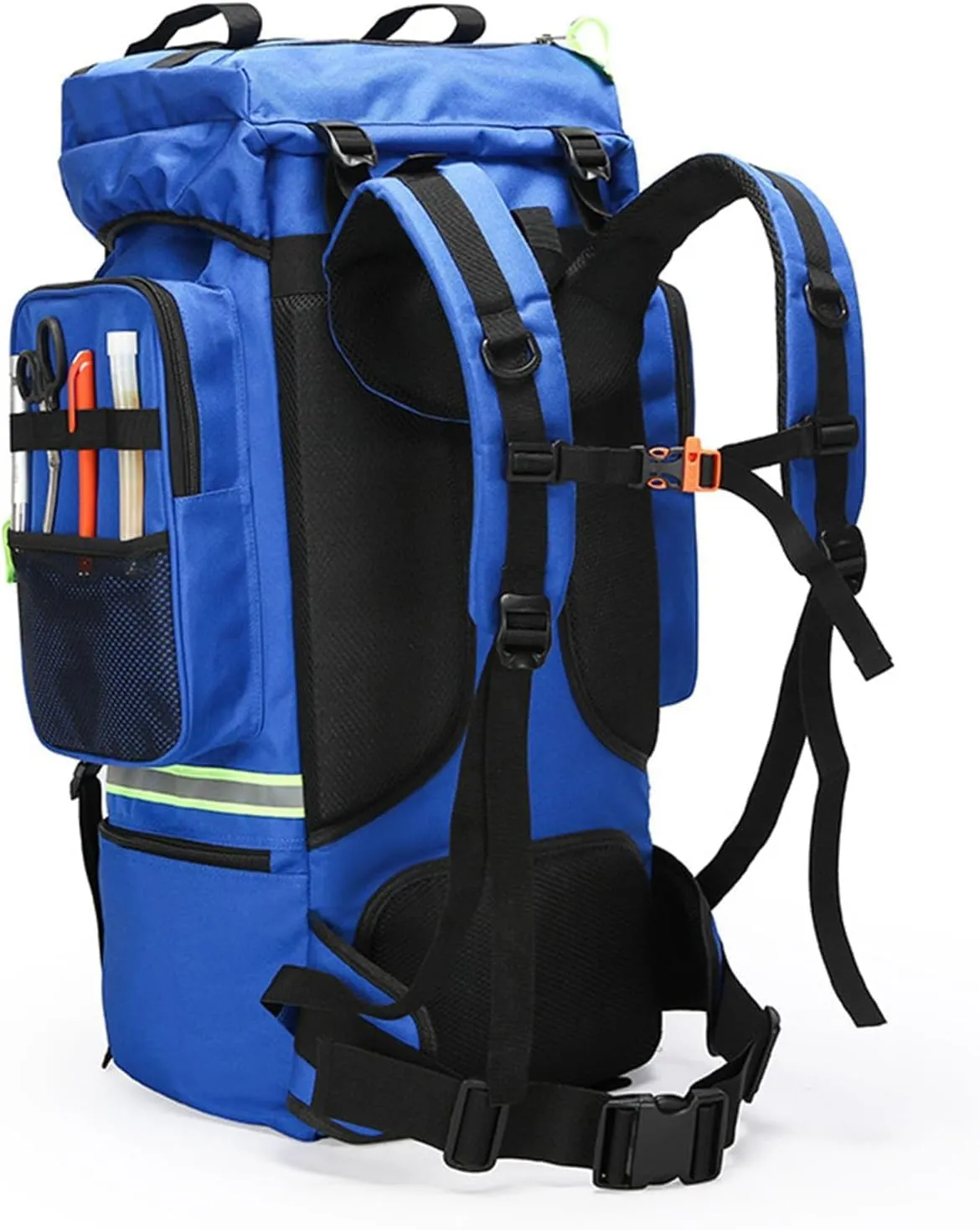 Large Capacity First Aid Kit, Wilderness Survival Trauma Backpack, Thickened Waterproof Wear-Resistant, Home/Travel(Blue)