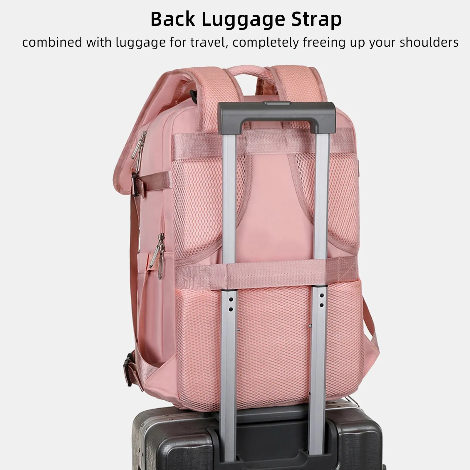 Large Capacity Luggage Travel Bags with USB Charging Port Waterproof Carry On Backpack for Outdoor Working Hiking Climbing Trip