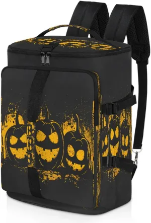 Large Carry on Backpack for Women Men Multi-function Gym Duffle Bag Halloween Pumpkin Backpack Polyester Waterproof Duffel Bags