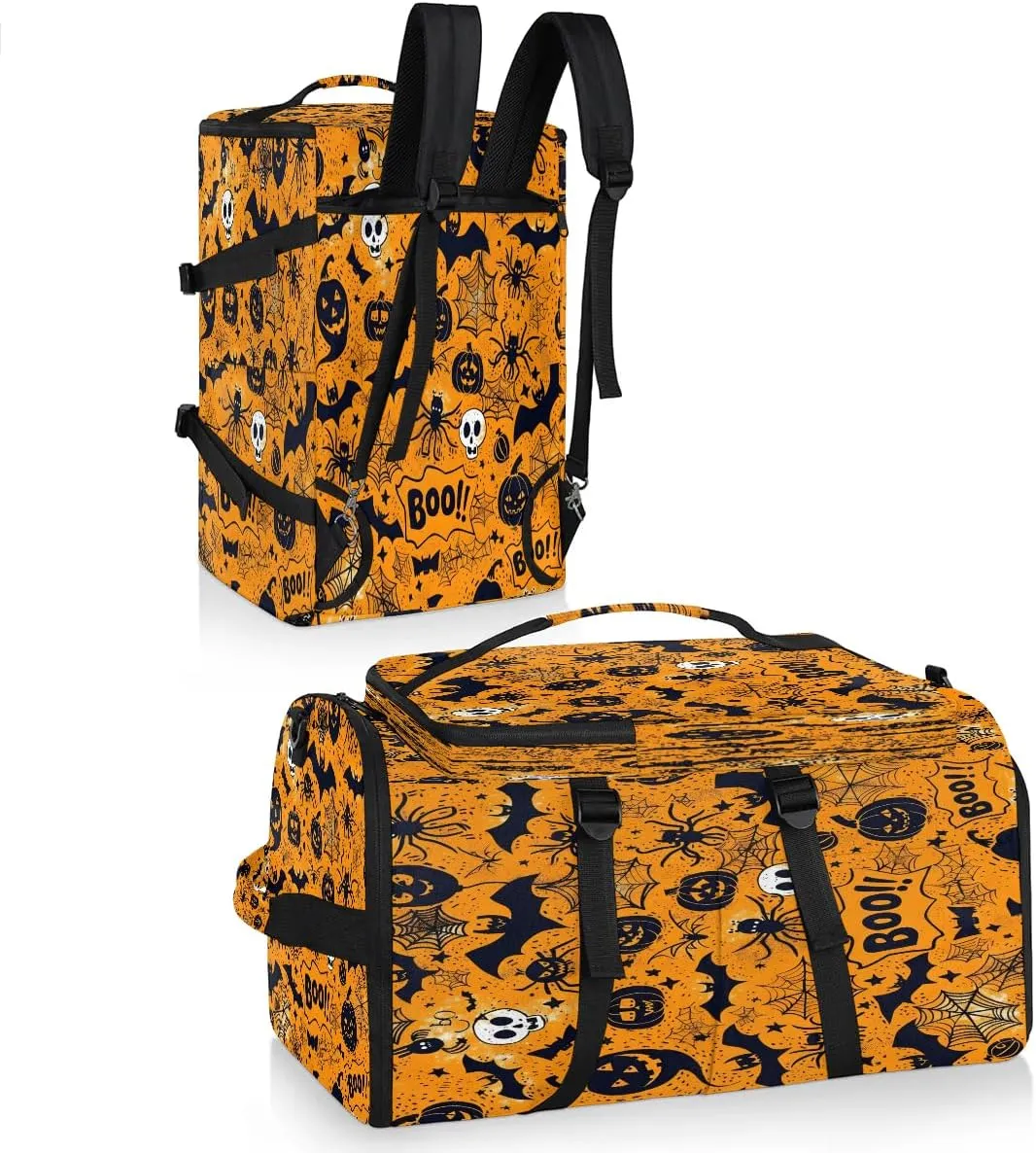 Large Carry on Backpack for Women Men Multi-function Gym Duffle Bag Halloween Theme Backpack Polyester Waterproof Duffel Bags
