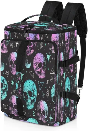 Large Carry on Backpack for Women Men Multi-function Gym Duffle Bag Skull Star Moon Backpack Polyester Waterproof Duffel Bags