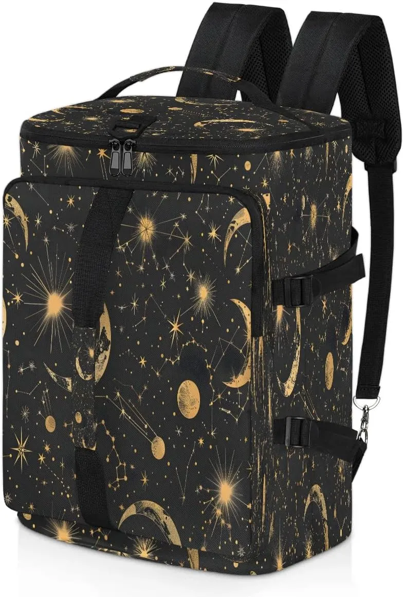 Large Carry on Backpack for Women Men Multi-function Gym Duffle Bag Star Moon Backpack Polyester Waterproof Duffel Bags