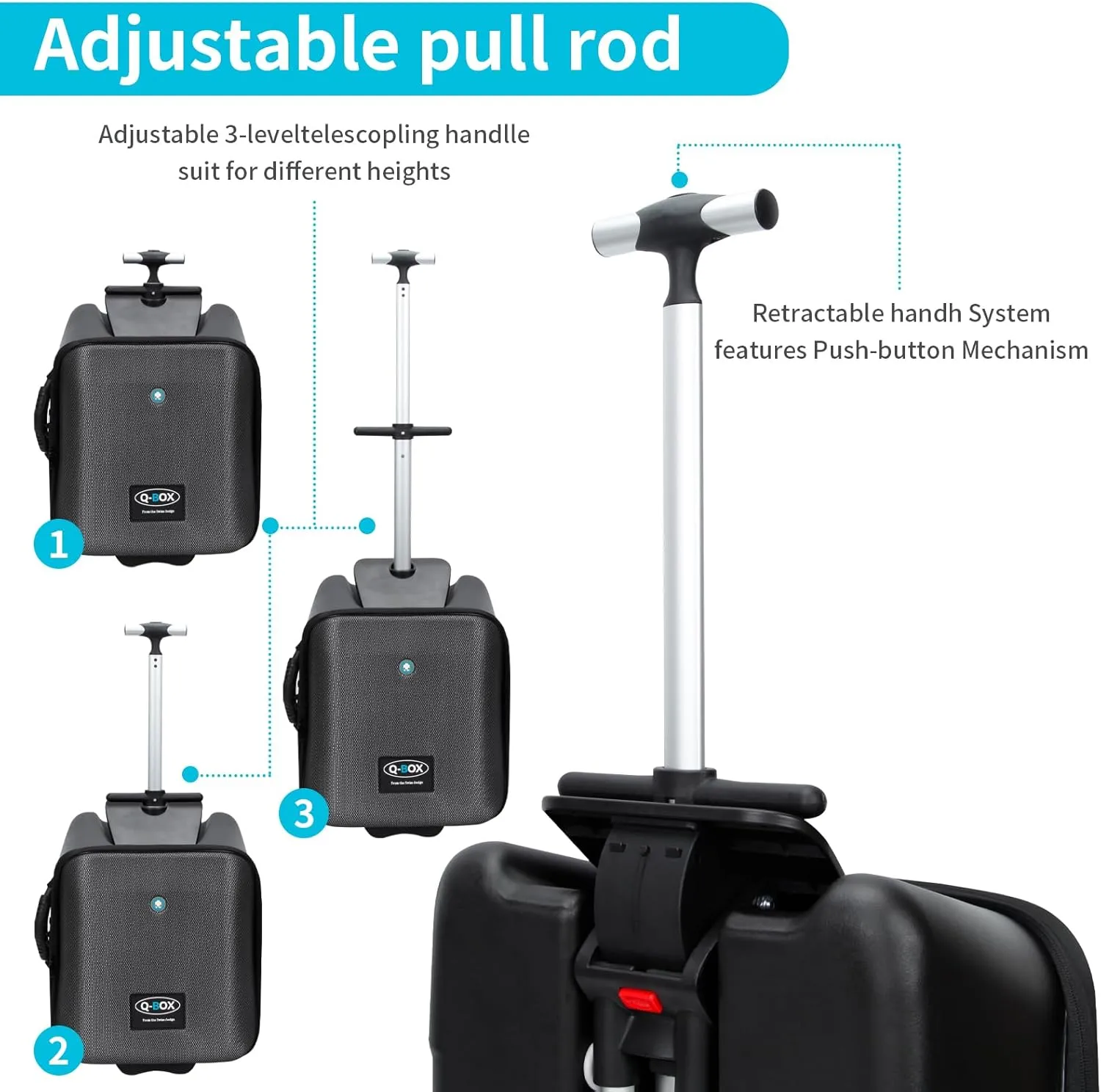 LemoHome Expandable Luggage with Spinner Wheels,Large Suitcases with Child Seat Design,Hard Luggage for Women and Men,20 inch Hardside Carry on Luggage for Travel