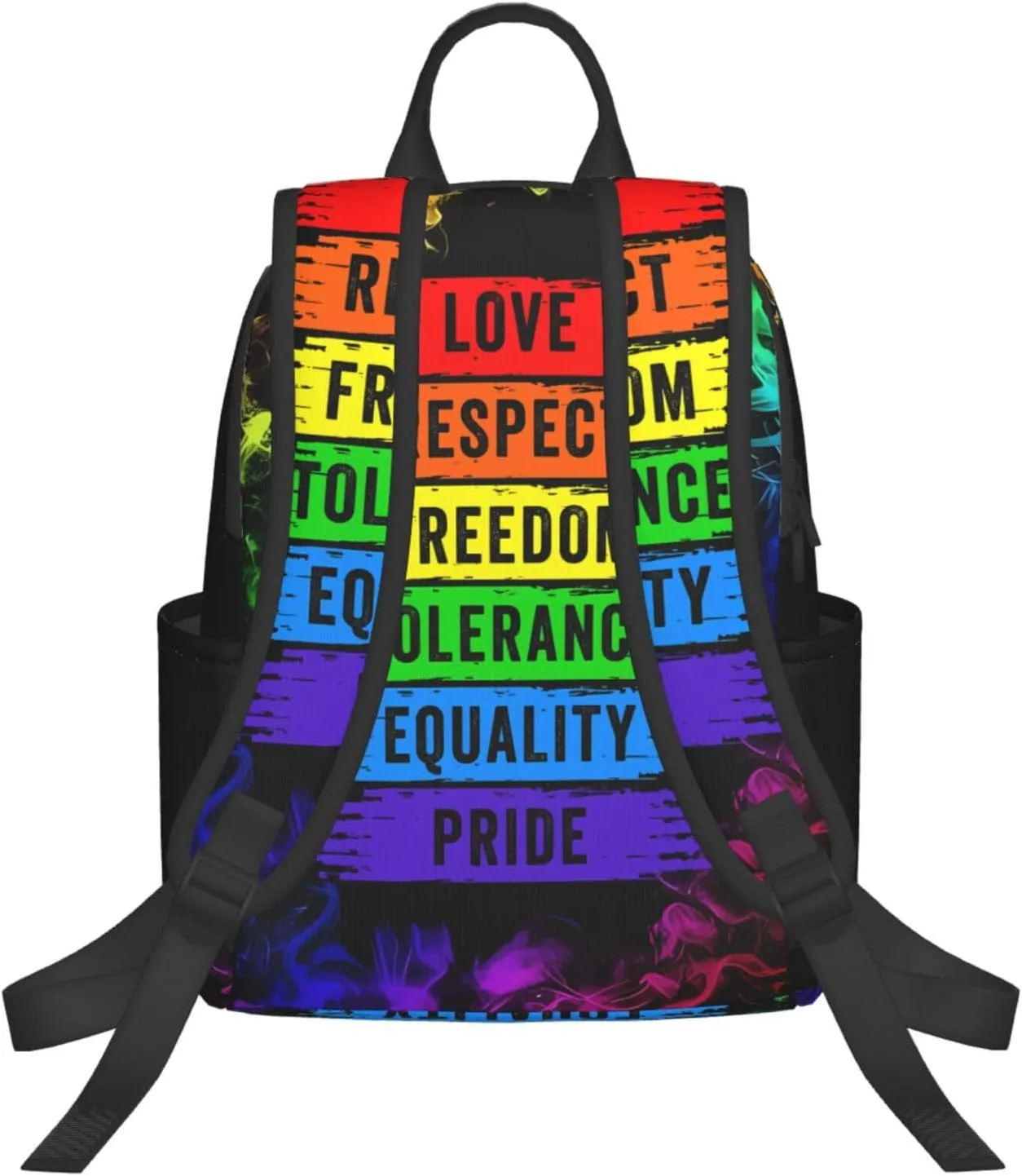 LGBT Gay Love Respect Freedom Tolerange Equality Pride Travel Laptop Backpack Casual Backpacks Double Shoulder Daypack Notebook Rucksack Work Bags Sports Bag for Hiking Camping Beach