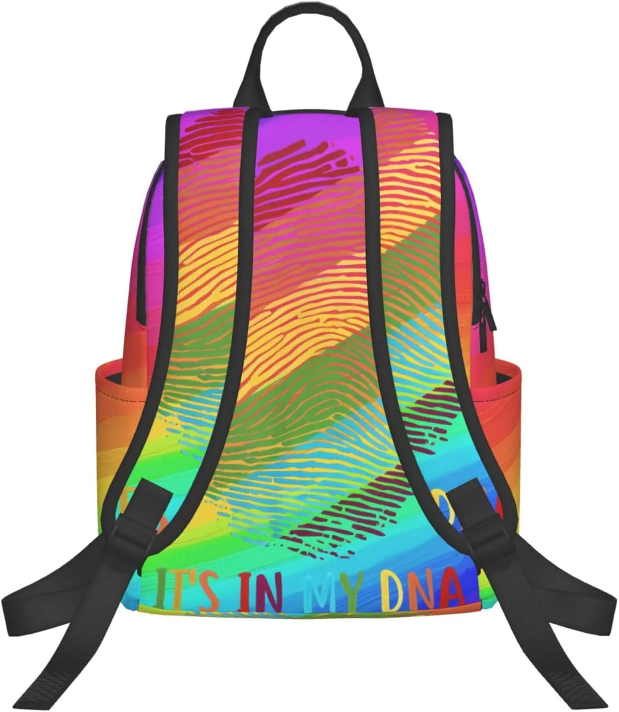LGBT Rainbow Gay Pride It's in My Finger Print Travel Laptop Backpack Casual Backpacks Double Shoulder Daypack Notebook Rucksack Work Bags Sports Bag for Gym Hiking Camping Beach