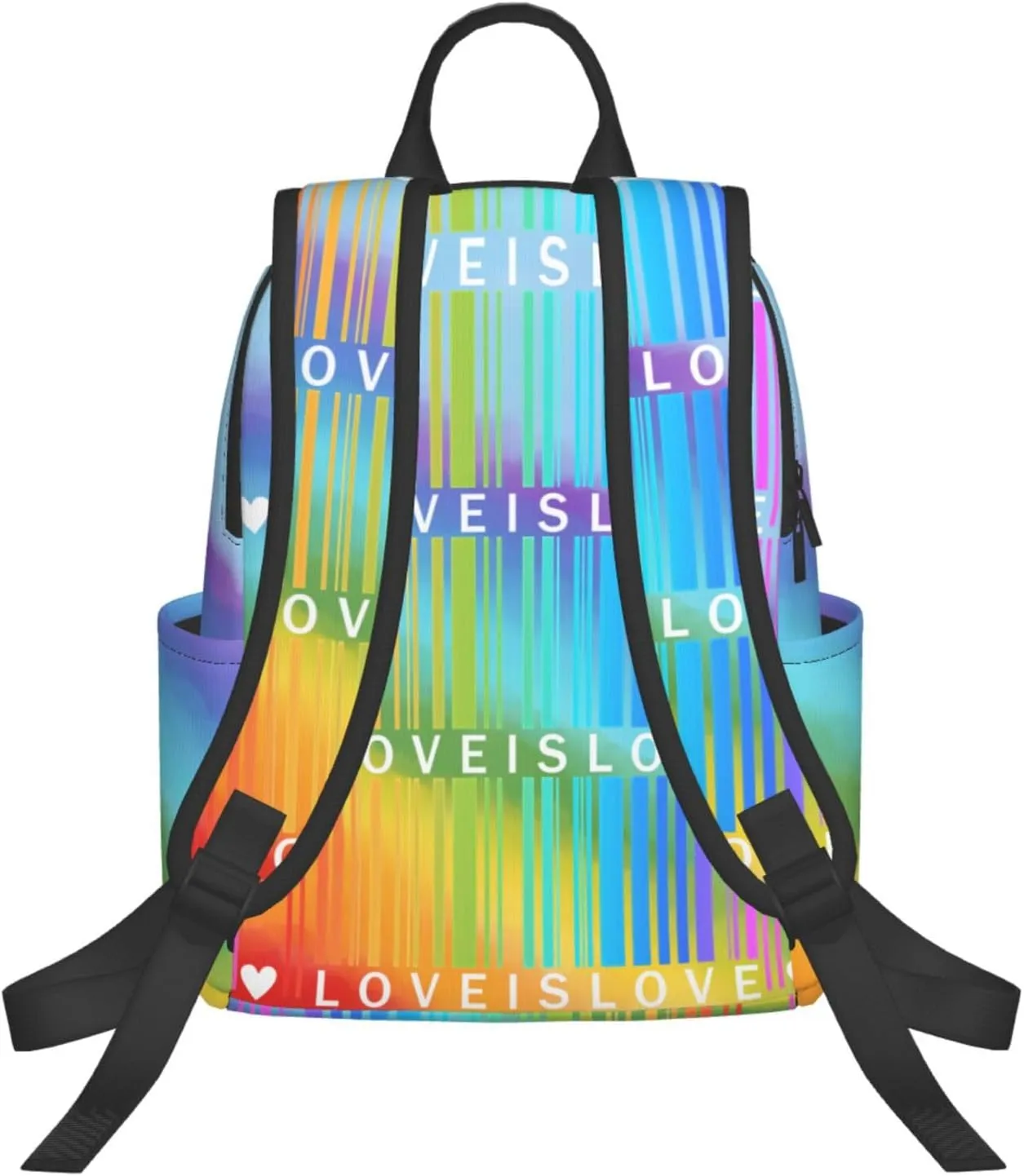 LGBT Rainbow Gay Pride Love is Love Travel Laptop Backpack Casual Backpacks Double Shoulder Daypack Notebook Rucksack Work Bags Sports Bag for Gym Hiking Camping Beach