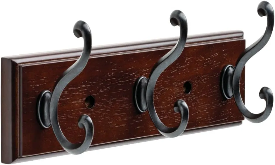 Liberty 165543 10' Three Scroll Hook Rack in Cocoa Bronze & Soft Iron
