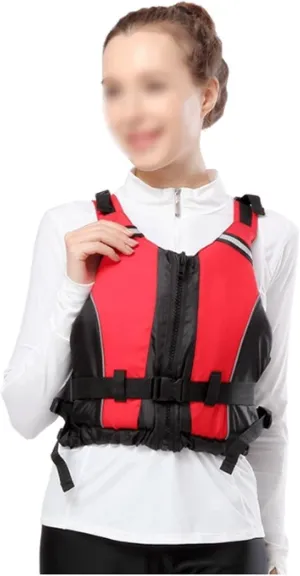 Life Jackets with Adjustable Safety Strap and Zipper, Float Jacket for Trainers Athletes