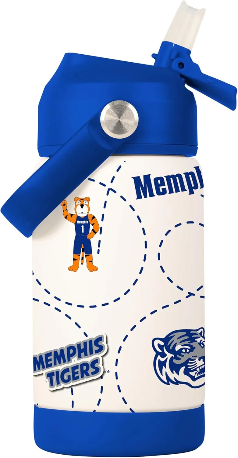 Logo Brands NCAA Mascot Stainless-Steel Kids Bottle -Soft Silicone Mouthpiece, Easy To Carry, Kid-Friendly Design- Great For School & On-The-Go