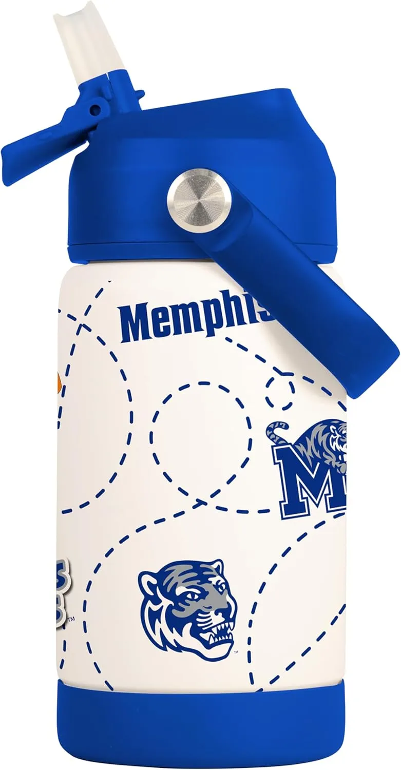 Logo Brands NCAA Mascot Stainless-Steel Kids Bottle -Soft Silicone Mouthpiece, Easy To Carry, Kid-Friendly Design- Great For School & On-The-Go