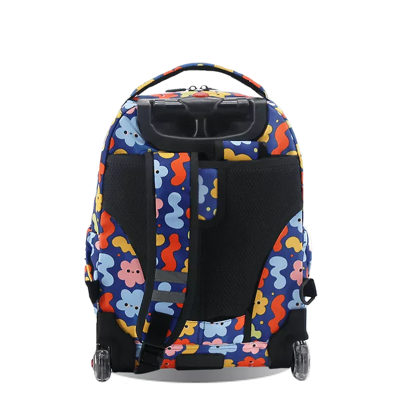 Lollipop Kids Rolling Backpack With Lunch Bag (16 Inch) in Baby Cloud