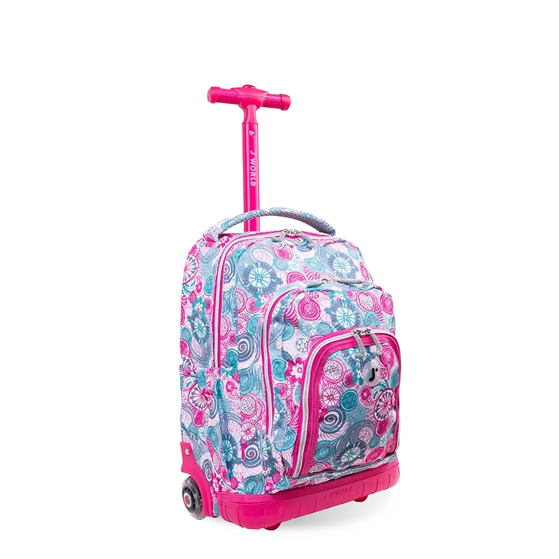 Lollipop Kids Rolling Backpack With Lunch Bag (16 Inch) in Blue Raspberry