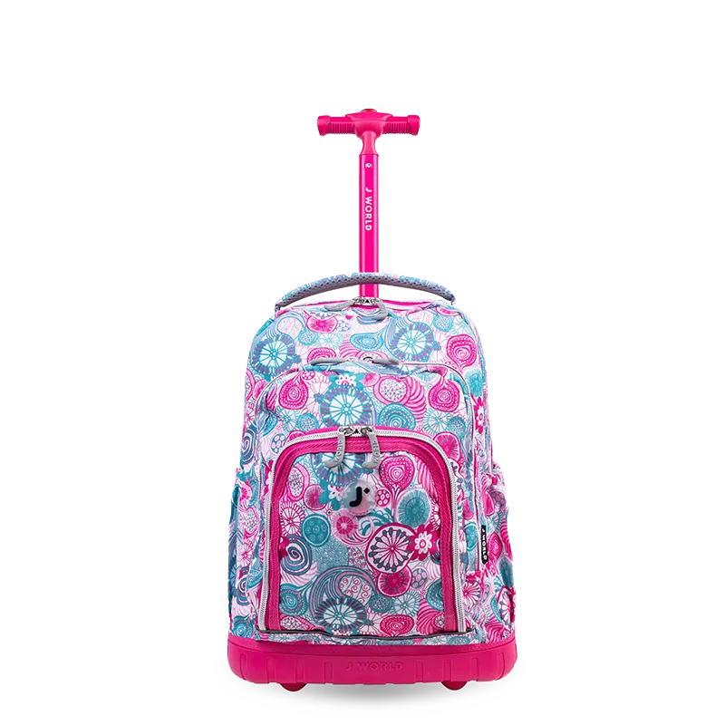 Lollipop Kids Rolling Backpack With Lunch Bag (16 Inch) in Blue Raspberry