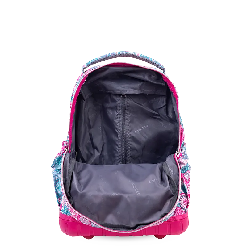 Lollipop Kids Rolling Backpack With Lunch Bag (16 Inch) in Blue Raspberry