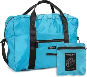 London Fog Nylon Foldable Duffle Bag, Blue Lagoon