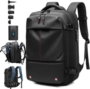 LONGLUAN Space Vac Pro Vacuum Seal Backpack, 60l Large Capacity Compression Dry Wet Separation Backpack with Pump for Travel (Black)