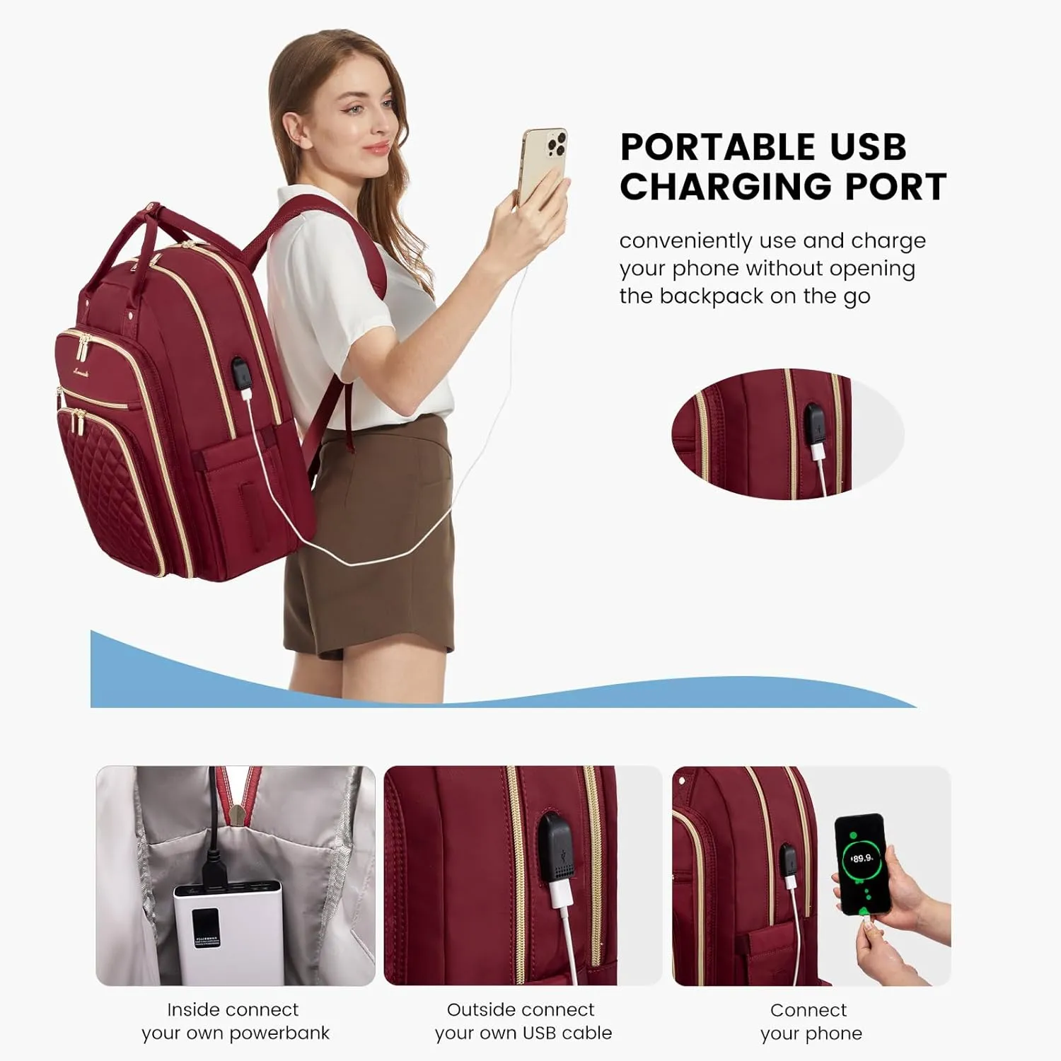 LOVEVOOK 17" Laptop Backpack for Women with Laptop Compartment, Water Resistant Travel Work Backpacks Purse Stylish College Business Teacher Nurse Computer Bag