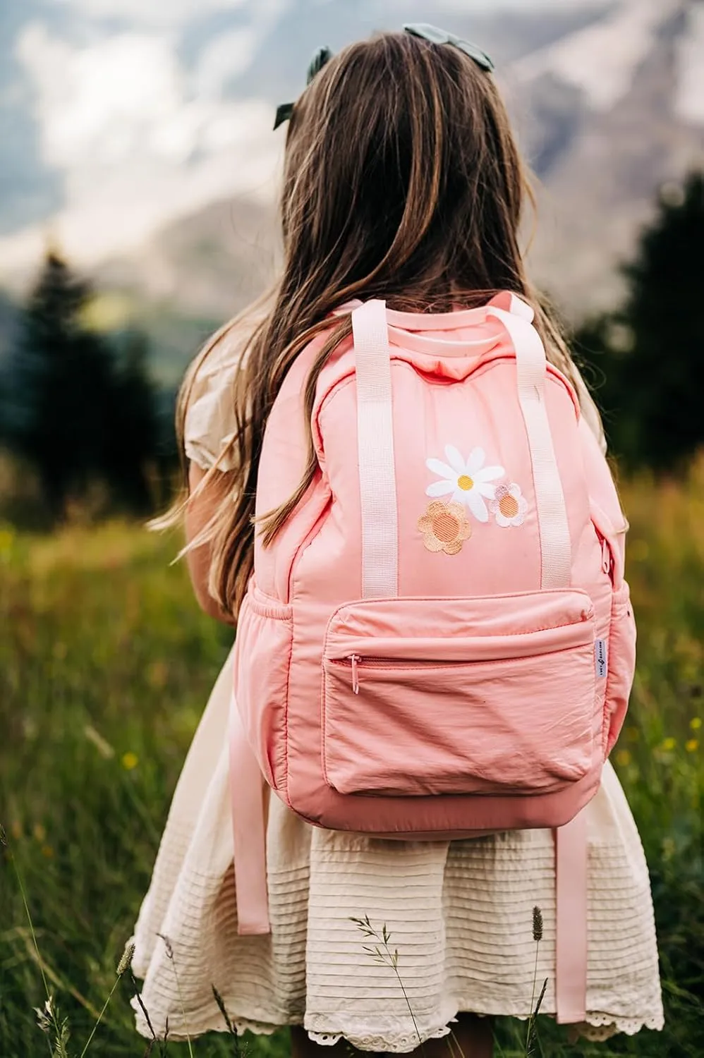 Lucy Darling Flower Child Backpack – Soft Toddler & Preschool Bag for Girls – Lightweight, Stylish, Durable – Side Pocket, Adjustable Straps – Gift for Kids
