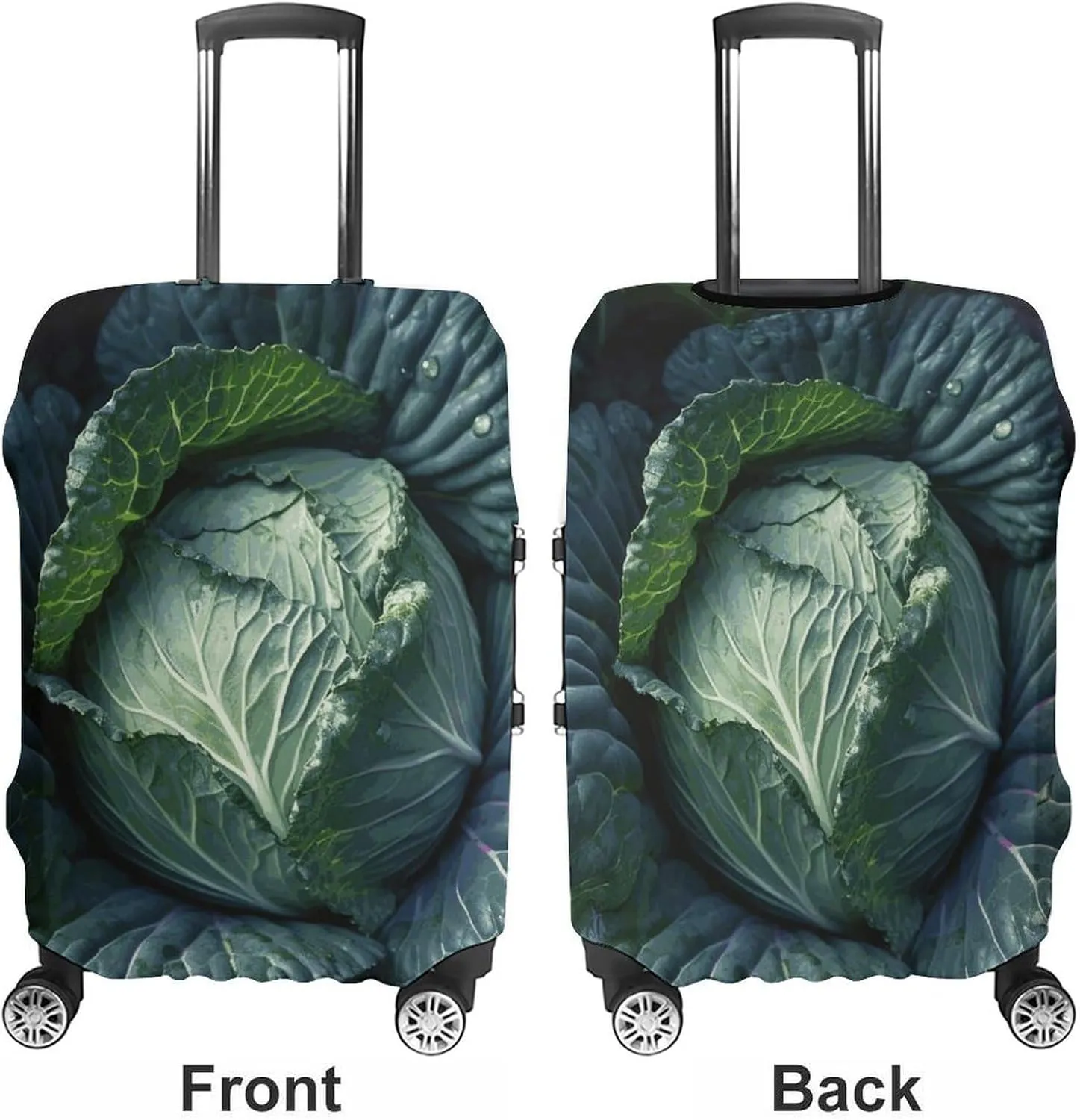 Luggage Cover Dustproof Anti-scratch Suitcase Cover Elastic Travel Suitcase Protector Bright Cabbage Washable Baggage Case Luggage Sleeves Fits 18-32 Inch Luggage