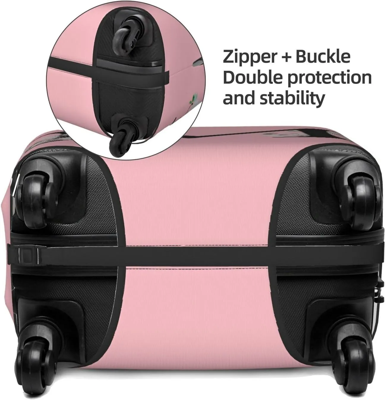 Luggage Cover Flower Letter M Pink Suitcase Protector fits 18-32inch Suitcase Cover Washable Dustproof with Concealed Zipper for Wheeled Suitcase LC156