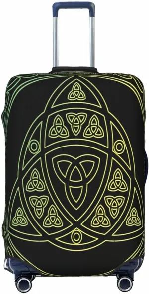 Luggage Cover For Travel Vikings Mystical Infinity Celtic Trinity Knot–dustproof Ideal For Travel 20-28 Inch.