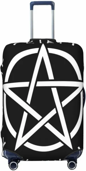 Luggage Cover For Travel Wiccan Occult Pentagram Pentacle– High Elasticity Ideal For Travel 20-28 Inch.