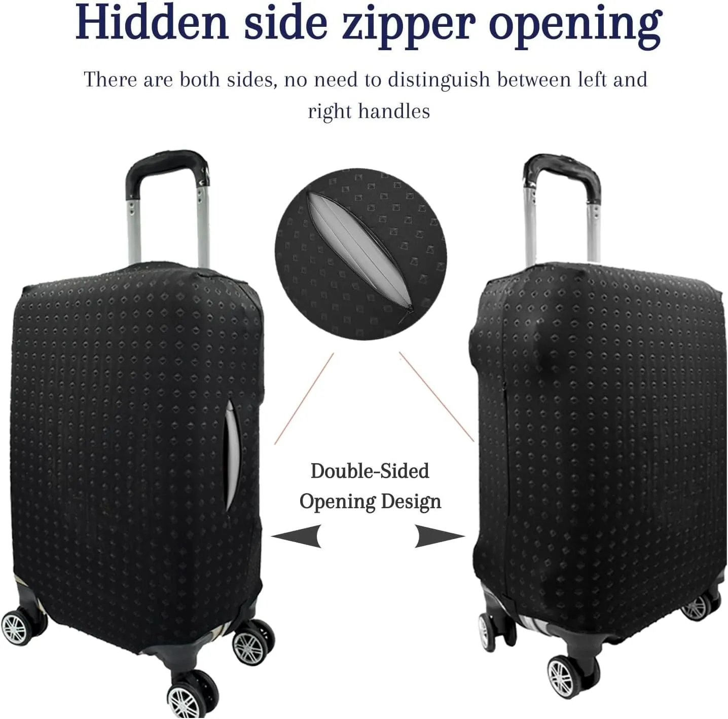 Luggage Cover, THome Protective Washable Suitcase Cover - Travel Elastic Spandex Suitcase Protector Fits 26 to 29 Inch Black