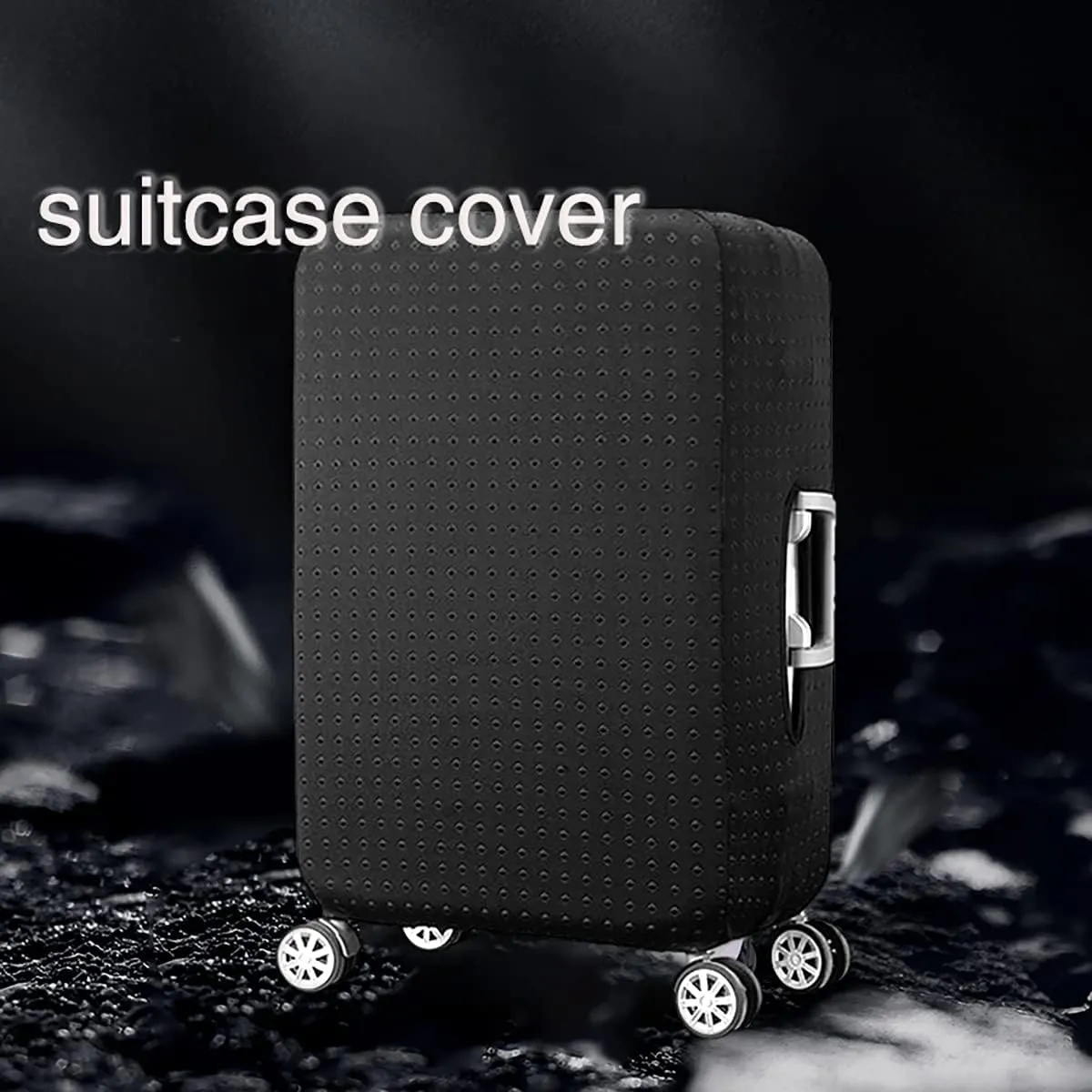 Luggage Cover, THome Protective Washable Suitcase Cover - Travel Elastic Spandex Suitcase Protector Fits 26 to 29 Inch Black