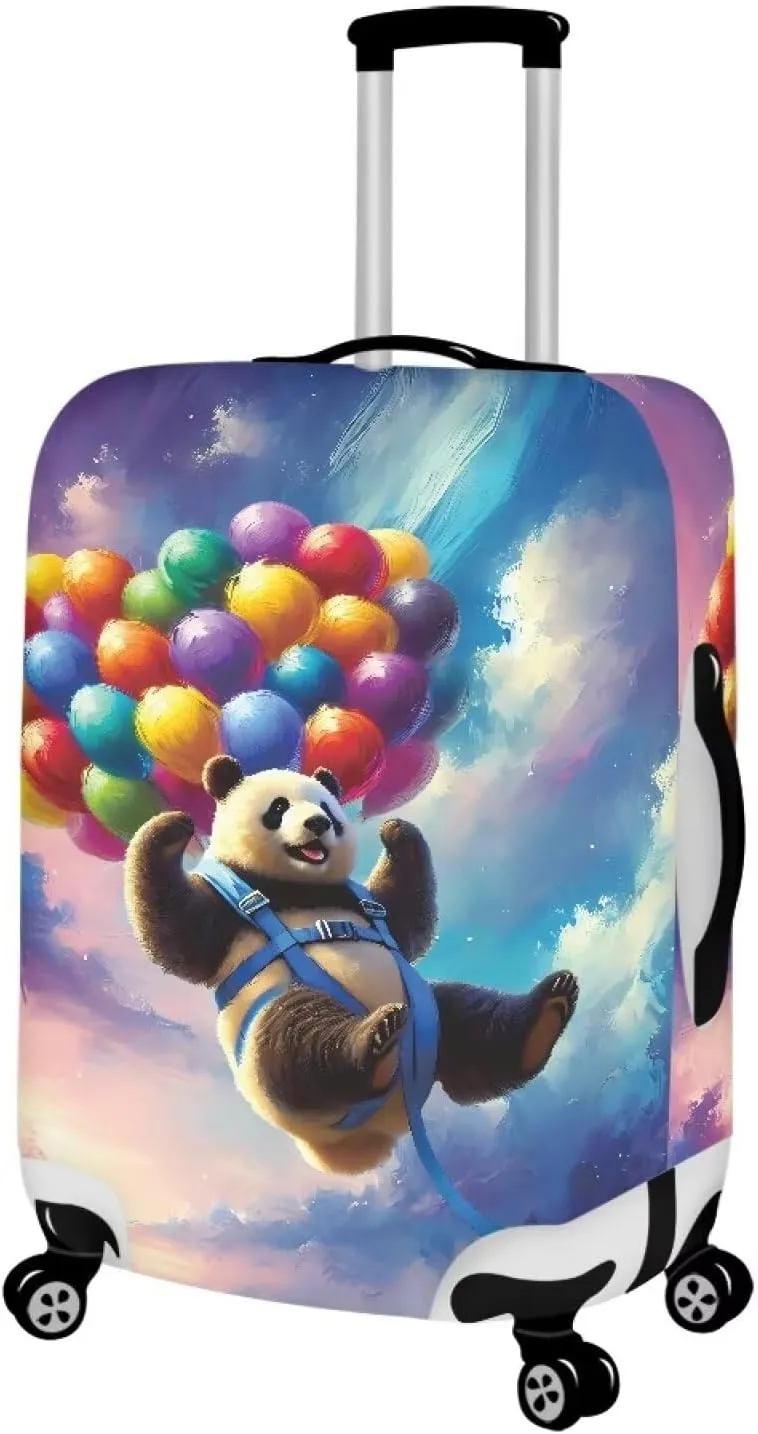 Luggage Covers Balloons Suitcase Covers Panda Bag Covers for Luggage Luggage Sleeve Cover Carry on Cover Protector Luggage Protector Cover for Luggage (L Size for 25-28 Inch) Suitcase Cover