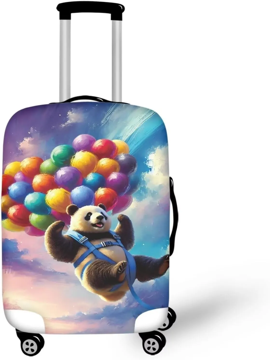 Luggage Covers Balloons Suitcase Covers Panda Bag Covers for Luggage Luggage Sleeve Cover Carry on Cover Protector Luggage Protector Cover for Luggage (L Size for 25-28 Inch) Suitcase Cover