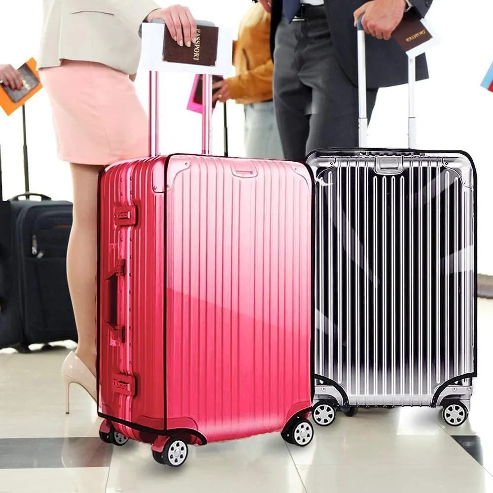 Luggage Covers for Suitcase Tsa Approved Clear PVC Waterproof Suitcase Covers Luggage Protectors 26-28Inch (25.98''H x 20.07''L x 12.40''W)